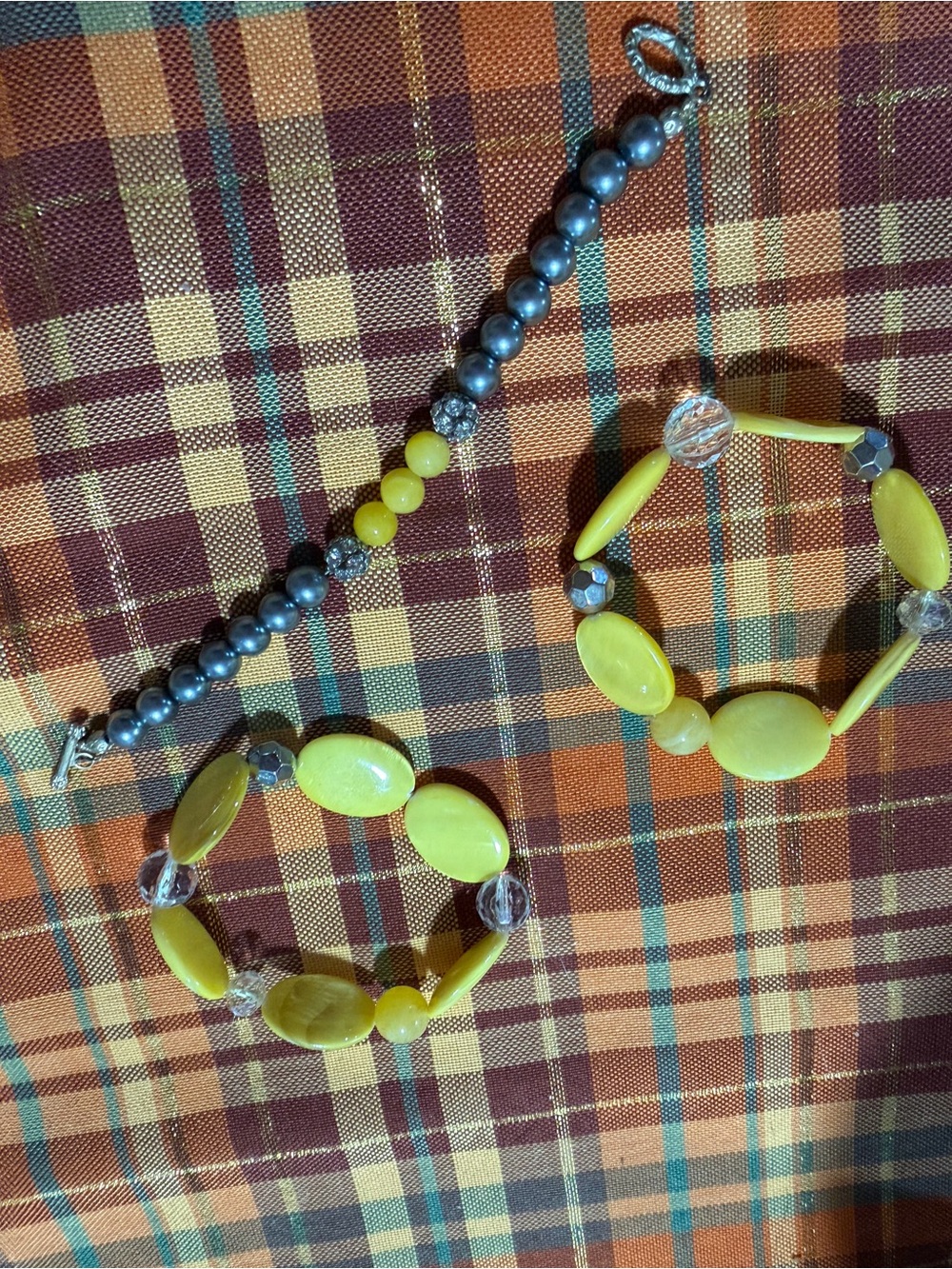 Yellow Bead Bracelet Set - Women's Fashion Jewelry Bundle